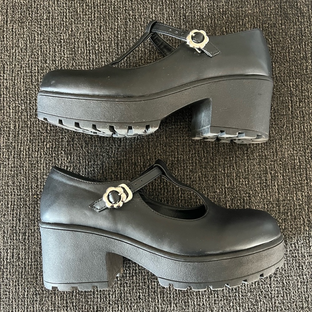 Chunky Block Platform Heels